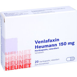 Abbildung: Venlafaxin Heumann 150 mg Hartkapseln retard. Heunet 20 St, Retard-Kapseln PZN 09494038