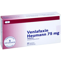 Abbildung: Venlafaxin Heumann 75 mg Tabletten 20 St, Tabletten PZN 09494268