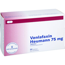 Abbildung: Venlafaxin Heumann 75 mg Tabletten 50 St, Tabletten PZN 09494274