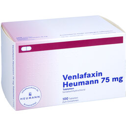 Abbildung: Venlafaxin Heumann 75 mg Tabletten 100 St, Tabletten PZN 09494280
