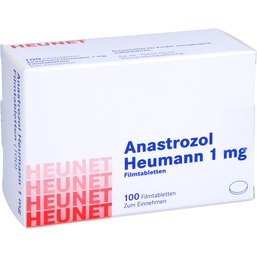 Abbildung: Anastrozol Heumann 1 mg Filmtabletten Heunet 100 St, Filmtabletten PZN 09505658