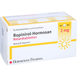 Abbildung: Ropinirol Hormosan 2 mg Retardtabletten 84 St, Retard-Tabletten PZN 09505782