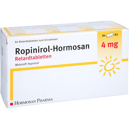 Abbildung: Ropinirol Hormosan 4 mg Retardtabletten 84 St, Retard-Tabletten PZN 09505807
