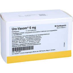 Abbildung: Uro Vaxom 6 mg Hartkapseln 90 St, Hartkapseln PZN 09513801