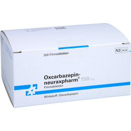 Abbildung: Oxcarbazepin neuraxpharm 150 mg Filmtabletten 200 St, Filmtabletten PZN 09519465