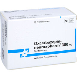Abbildung: Oxcarbazepin neuraxpharm 300 mg Filmtabletten 50 St, Filmtabletten PZN 09519488