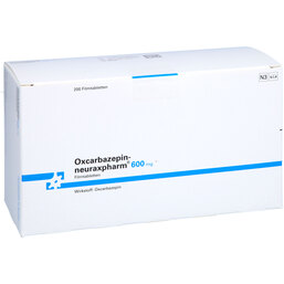 Abbildung: Oxcarbazepin neuraxpharm 600 mg Filmtabletten 200 St, Filmtabletten PZN 09519548