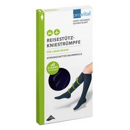 Abbildung: Provital Reisekniestrümpfe Größe 35 - 38 marine Baumwolle 2 St PZN 09519790
