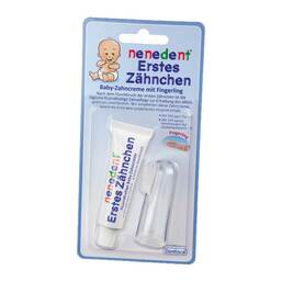 Abbildung: Nenedent Baby Erstes Zähnchen Zahncreme + Fingerling Zahncreme, 15 ml PZN 09521114