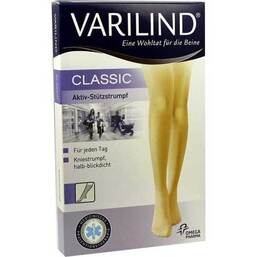 Abbildung: Varilind Classic Kniestrumpf L schwarz 2 St PZN 09521456
