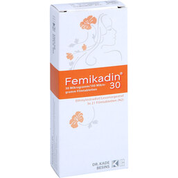 Abbildung: Femikadin 30 Filmtabletten 3X21 St, Filmtabletten PZN 09522102