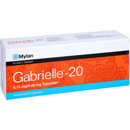 Abbildung: Gabrielle-20 0,15 mg / 0,02 mg Tabletten 63 St, Tabletten PZN 09530053