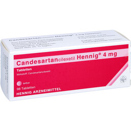 Abbildung: Candesartancilexetil Hennig 4 mg Tabletten 98 St, Tabletten PZN 09530722