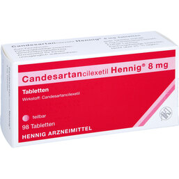 Abbildung: Candesartancilexetil Hennig 8 mg Tabletten 98 St, Tabletten PZN 09530751