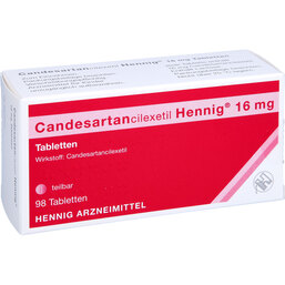 Abbildung: Candesartancilexetil Hennig 16 mg Tabletten 98 St, Tabletten PZN 09530797