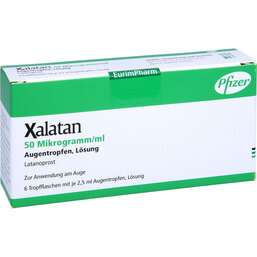 Abbildung: Xalatan 0,005% Augentropfen 6X2.5 ml, Augentropfen PZN 09537368