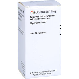 Abbildung: Plenadren 5 mg Tabletten mit veränd.Wirkstofffreisetzung 50 St, Tablette mit veränderter Wirkstofffreisetzung PZN 09539456