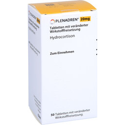 Abbildung: Plenadren 20 mg Tabletten mit veränd.Wirkstofffreisetzung 50 St, Tablette mit veränderter Wirkstofffreisetzung PZN 09539462