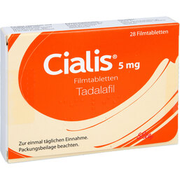 Abbildung: Cialis 5 mg Filmtabletten 28 St, Filmtabletten PZN 09542607