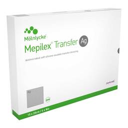 Abbildung: Mepilex Transfer Ag Schaumverband 15x20cm 10 St, Verband PZN 09542814