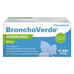 Abbildung: Bronchoverde Hustenlöser 50 mg Brausetabletten Brausetabletten, 10 St PZN 09542932
