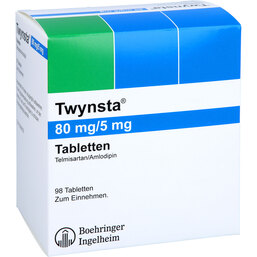 Abbildung: Twynsta 80 mg / 5 mg Tabletten 98 St, Tabletten PZN 09605673
