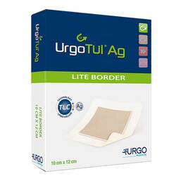 Abbildung: Urgotül Ag Lite Border 10x12 cm Verband 10 St, Verband PZN 09607175