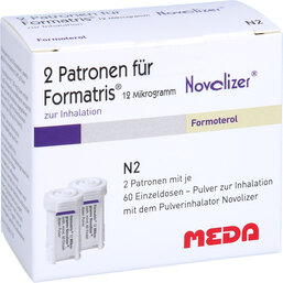 Abbildung: Formatris 12µg Novolizer 2x60 ED Patrone 2 St, Inhalationspulver PZN 09617699