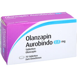 Abbildung: Olanzapin Aurobindo 2,5 mg Tabletten 70 St, Tabletten PZN 09618173
