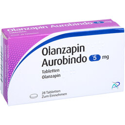 Abbildung: Olanzapin Aurobindo 5 mg Tabletten 28 St, Tabletten PZN 09618196