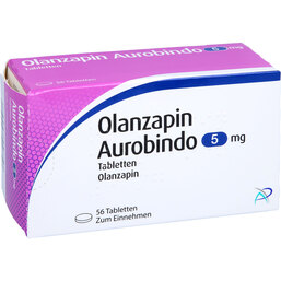 Abbildung: Olanzapin Aurobindo 5 mg Tabletten 56 St, Tabletten PZN 09618204