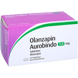 Abbildung: Olanzapin Aurobindo 7,5 mg Tabletten 70 St, Tabletten PZN 09618256