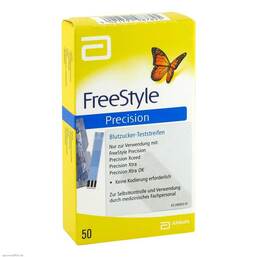 Abbildung: Freestyle Precision Teststreifen ohne Codieren 50 St, Teststreifen PZN 09628639