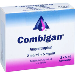Abbildung: Combigan Augentropfen 3X5 ml, Augentropfen PZN 09632055