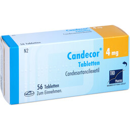 Abbildung: Candecor 4 mg Tabletten 56 St, Tabletten PZN 09633422