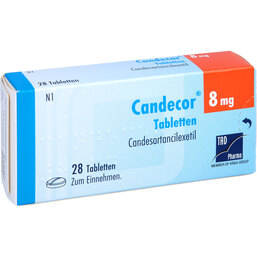 Abbildung: Candecor 8 mg Tabletten 28 St, Tabletten PZN 09633445