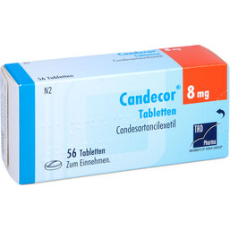 Abbildung: Candecor 8 mg Tabletten 56 St, Tabletten PZN 09633451