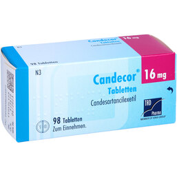 Abbildung: Candecor 16 mg Tabletten 98 St, Tabletten PZN 09633497