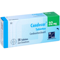Abbildung: Candecor 32 mg Tabletten 28 St, Tabletten PZN 09633505