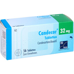 Abbildung: Candecor 32 mg Tabletten 56 St, Tabletten PZN 09633511