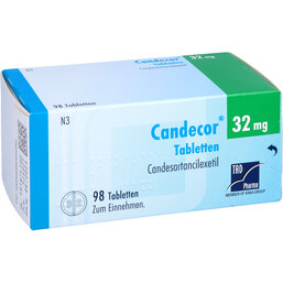 Abbildung: Candecor 32 mg Tabletten 98 St, Tabletten PZN 09633528