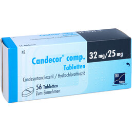 Abbildung: Candecor comp. 32 mg / 25 mg Tabletten 56 St, Tabletten PZN 09633669