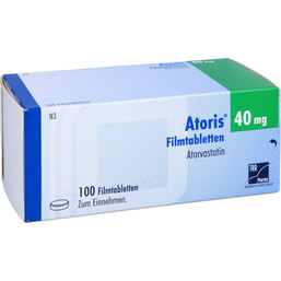 Abbildung: Atoris 40 mg Filmtabletten 100 St, Filmtabletten PZN 09633793