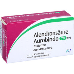 Abbildung: Alendronsäure Aurobindo 70 mg Tabletten 4 St, Tabletten PZN 09636099