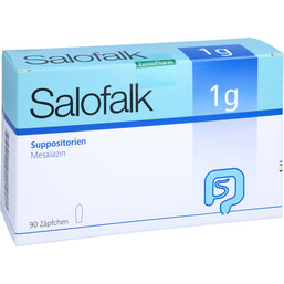 Abbildung: Salofalk 1 g Suppositorien 90 St, Suppositorien PZN 09636231