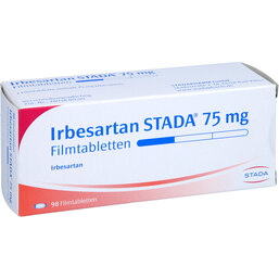 Abbildung: Irbesartan STADA 75 mg Filmtabletten 98 St, Filmtabletten PZN 09636952