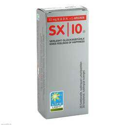 Abbildung: SX10 22 mg N.A.D.H. + L-Arginin Lutschtabletten 30 St, Lutschtabletten PZN 09668751
