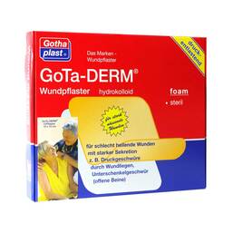 Abbildung: Gota Derm foam Wundpflaster hydrokolloid steril 10x10cm 10 St, Pflaster PZN 09668857