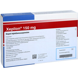 Abbildung: Xeplion 150 mg Depot-Injektionssuspension Fertigspritzen 1 St, Depot-Injektionssuspension PZN 09669118