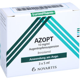 Abbildung: Azopt 10 mg / ml Augentropfensuspension 3X5 ml, Augentropfen PZN 09671546